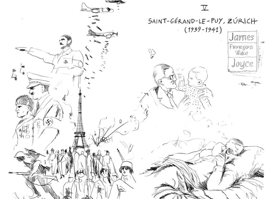 Ilustración de Arturo Garrido para la correspondencia de Joyce