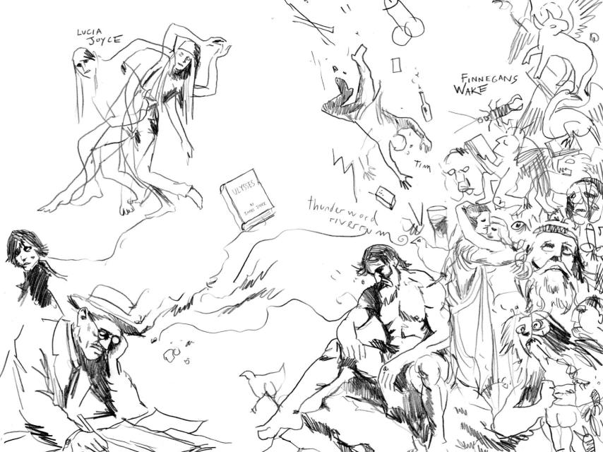 Ilustración de Arturo Garrido para la correspondencia de Joyce