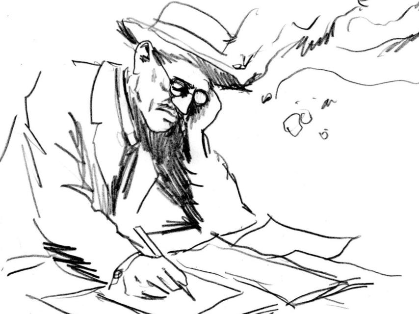 Ilustración de Arturo Garrido para la correspondencia de Joyce