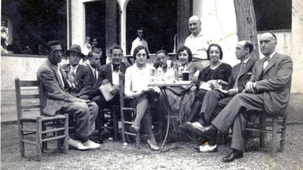 Una familia de veraneantes en Sant Boi