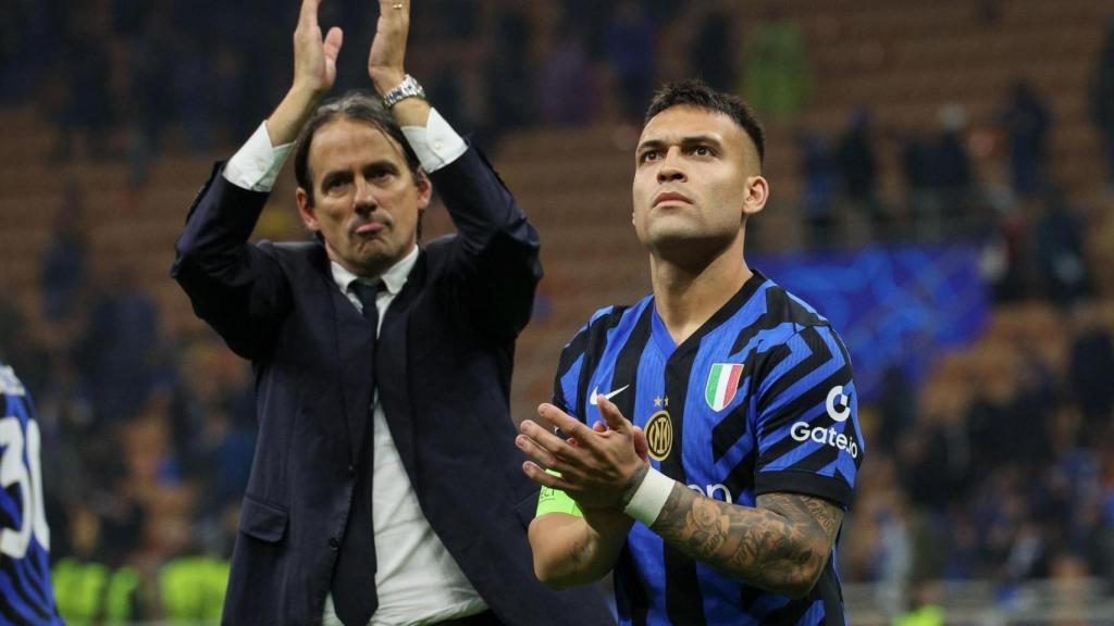 Inzagui y Lautaro celebran la victoria del Inter