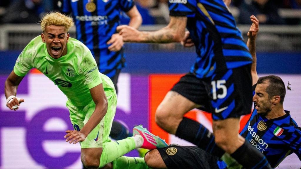 El penalti de Henrikh Mkhitaryan sobre Lamine Yamal en el Inter-Barça