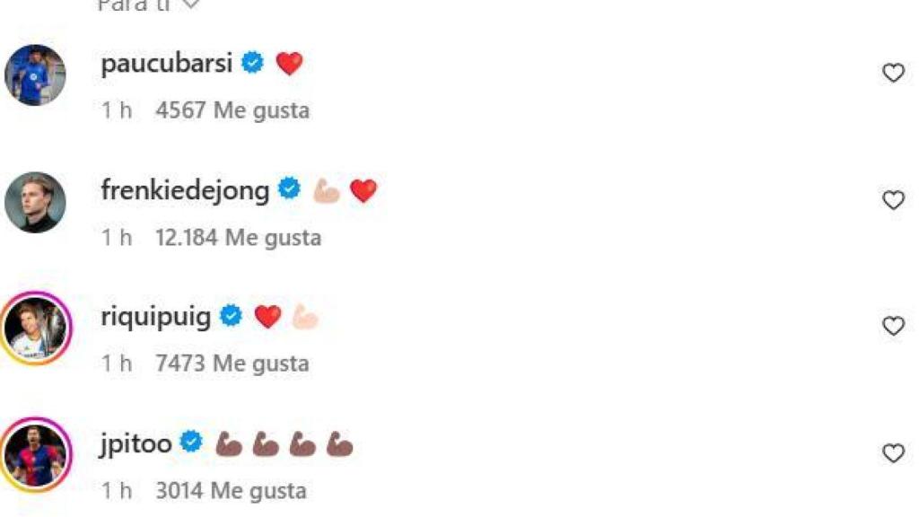 Mensajes de apoyo de los compañeros de Ronald Araujo, tras el Inter-Barça