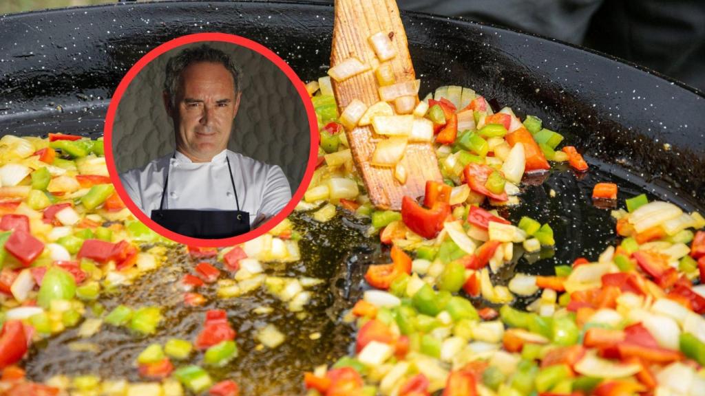 Fotomontaje sofrito y Ferran Adrià