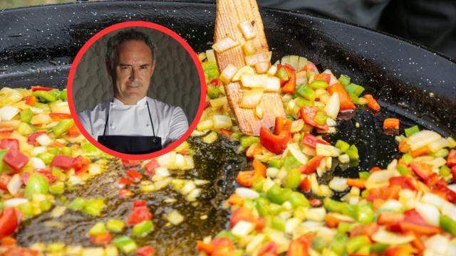 Fotomontaje sofrito y Ferran Adrià