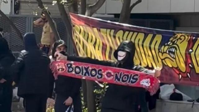 Boixos Nois antes del Barça-Real Madrid en Montjuïc