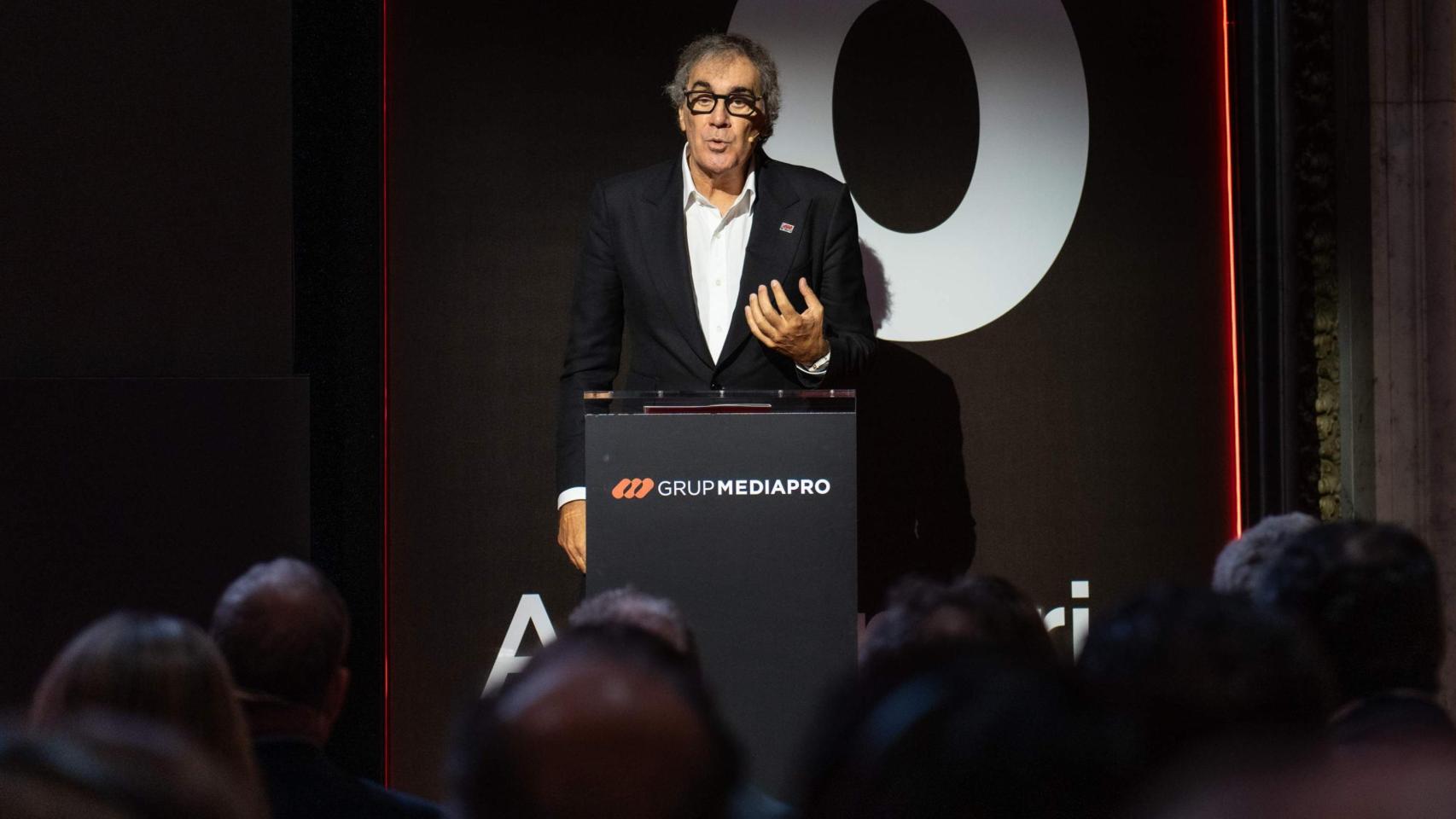 Tatxo Benet, presidente y CEO de Mediapro, en un acto corporativo