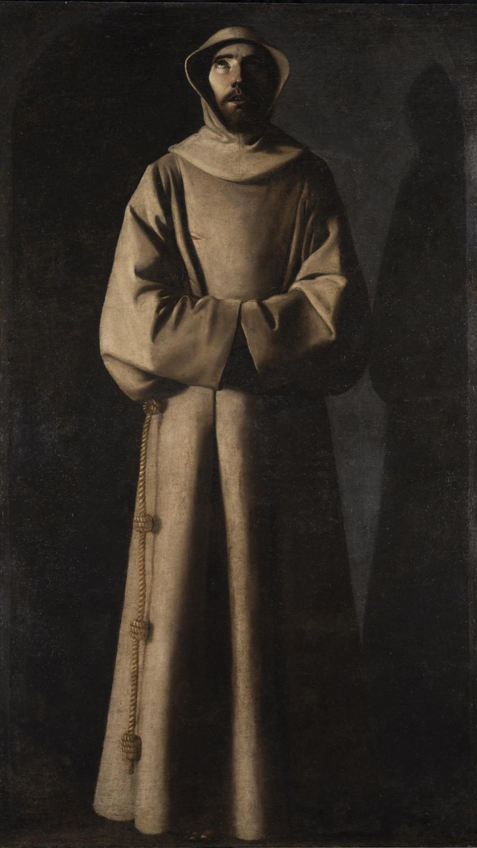 ‘San Francisco de Asís según la visión del papa Nicolás V’, ejecutado por Zurbarán entre 1640 y 1645.
