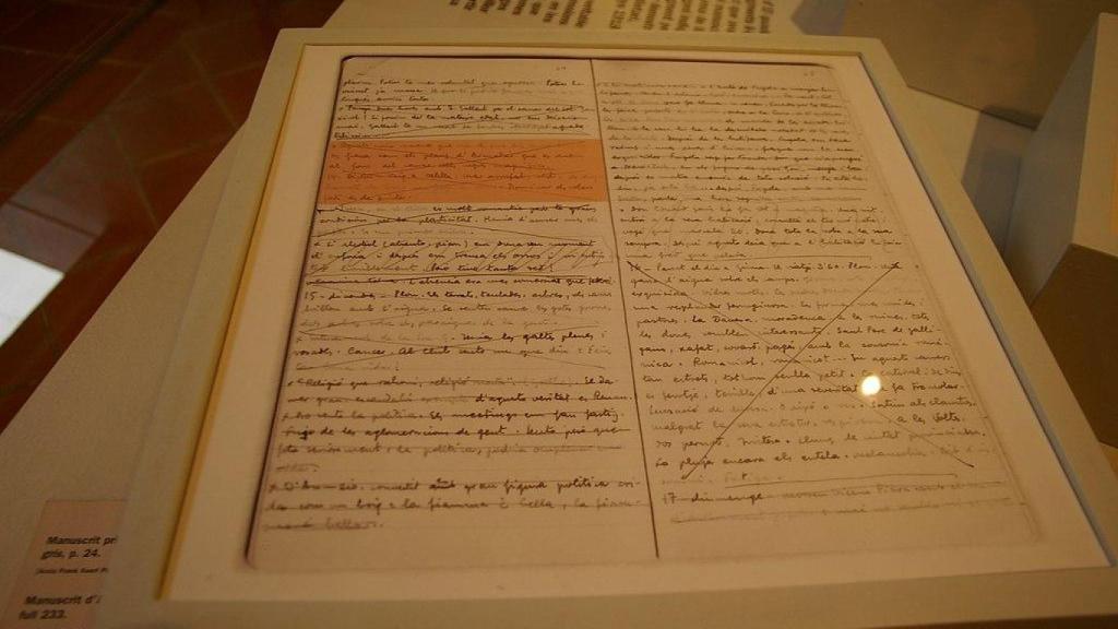 Manuscrito de 'El Quadern gris', de Josep Pla