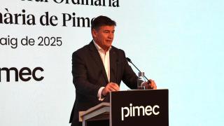 El presidente de Pimec, Antoni Cañete, en rueda de prensa
