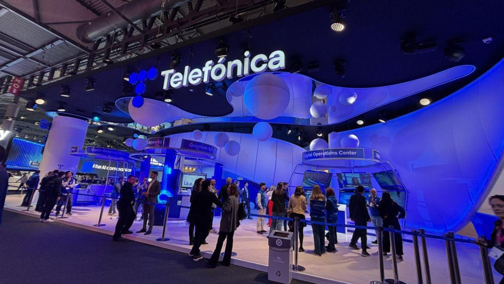 Stand de Telefónica en el Mobile World Congress 2025