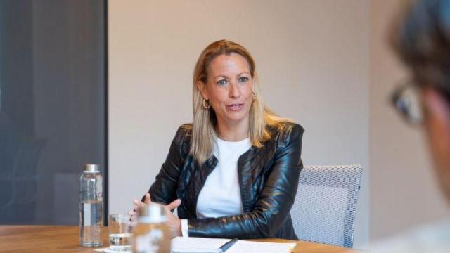 Maria Eugènia Gay, en la redacción de 'Crónica Global'