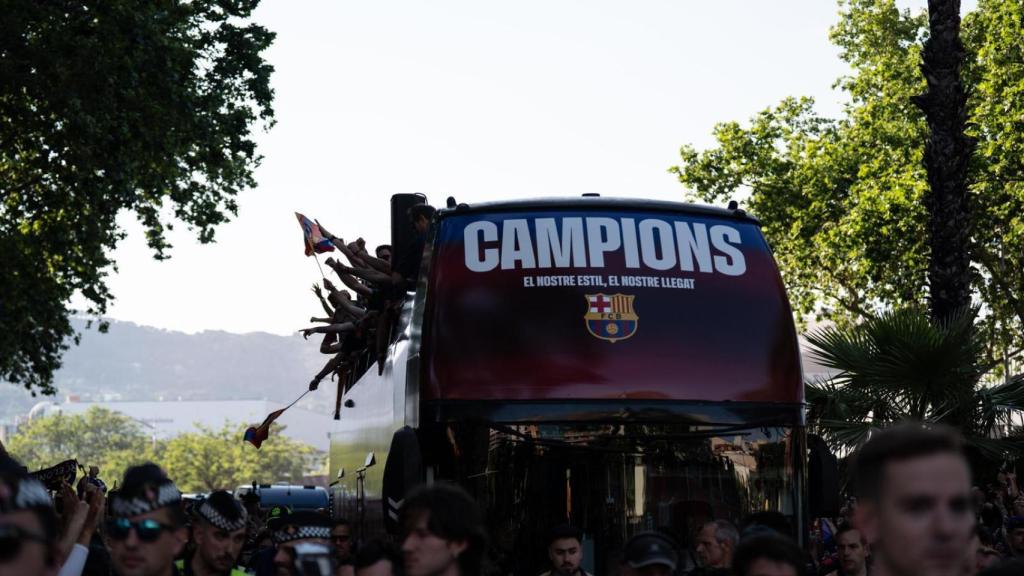 Rua del barça per la victòria del Triplet 2025