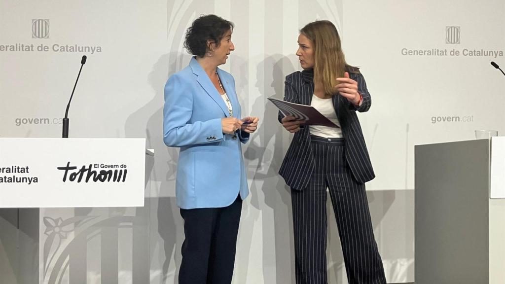 La 'consellera' de Economía y Finanzas de la Generalitat, Alícia Romero, y la líder de los comunes, Jéssica Albiach (imagen de archivo)