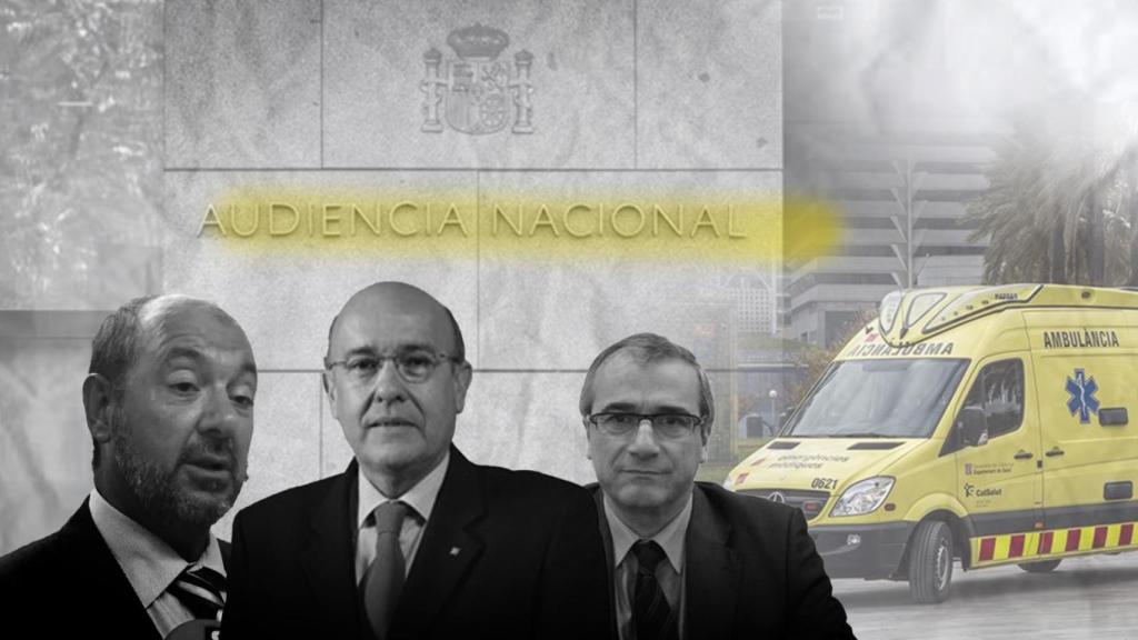 El 'exconseller' Boi Ruiz, el exdirector del CatSalut, Josep Maria Padrosa y Francesc Brosa