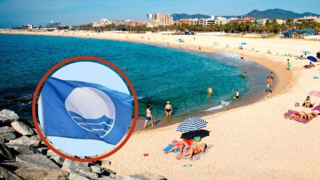 Fotomontaje Playa del Callao y Bandera Azul