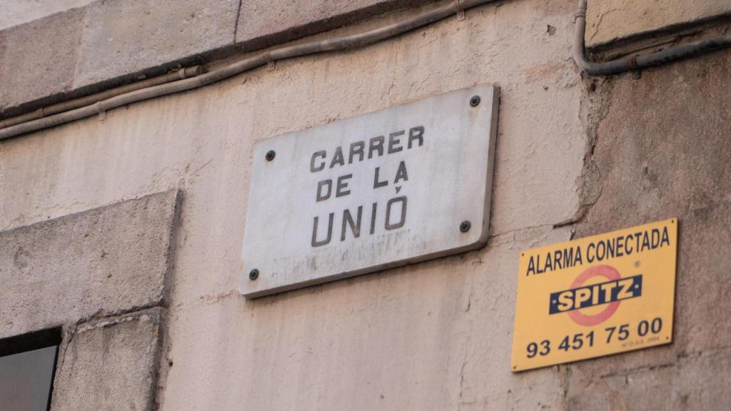 Calle Unió en el Raval de Barcelona