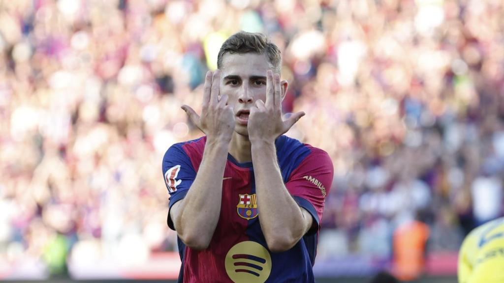 La celebración de Fermín López tras marcar al Villarreal