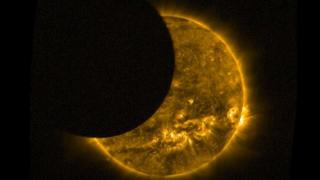 Eclipse solar parcial visto por Proba-2