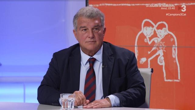 Joan Laporta en el plató de TV3