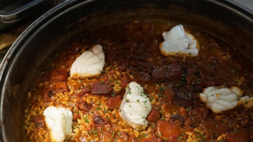 Arroz con sepia y gamba del restaurante Catalina de Gavà Mar