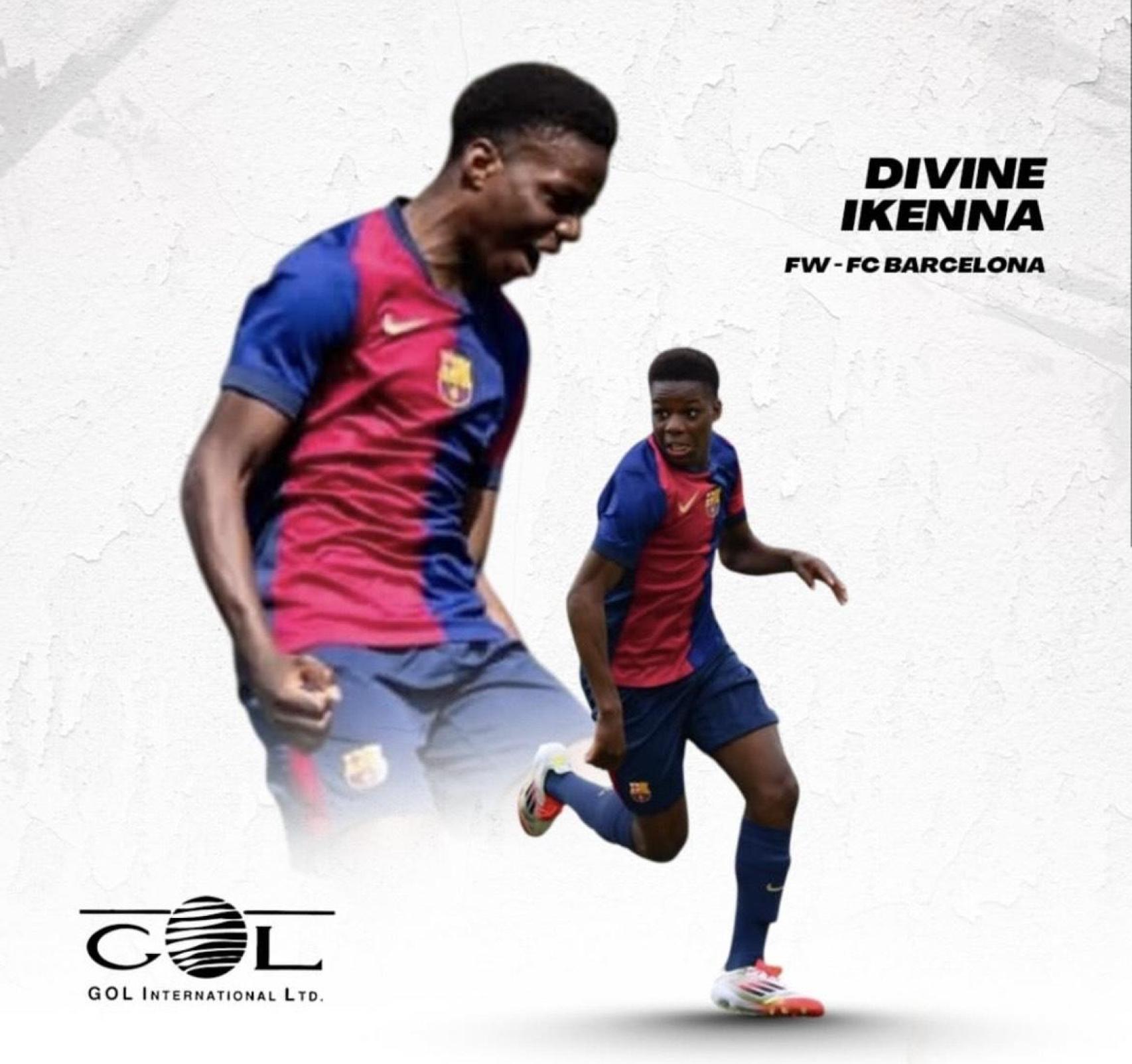 Divine Ikenna, futbolista del infantil A del Barça