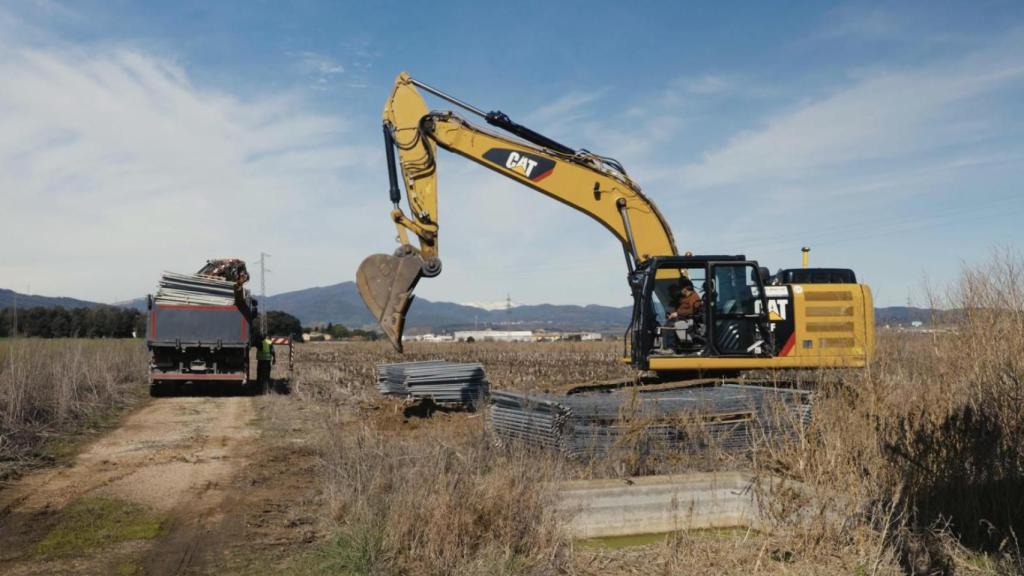 Imagen del inicio de las obras del nuevo centro de entrenamiento del Girona FC en Vilablareix