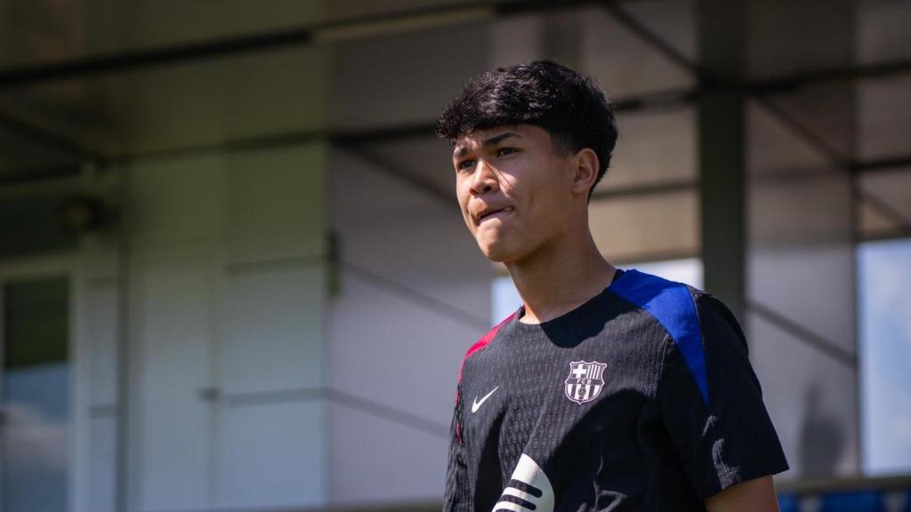 Pedro 'Dro' Fernández, juvenil que entrena amb el primer equip del Barça