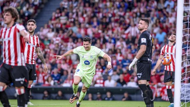 Lewandowski marca el segundo gol del Barcelona contra el Athletic