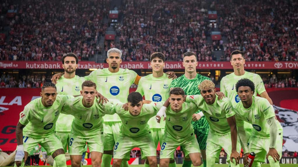 El once del Barça contra el Athletic Club en San Mamés, con siete canteranos