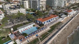 Vista área del Club de Mar de Sitges (Barcelona)