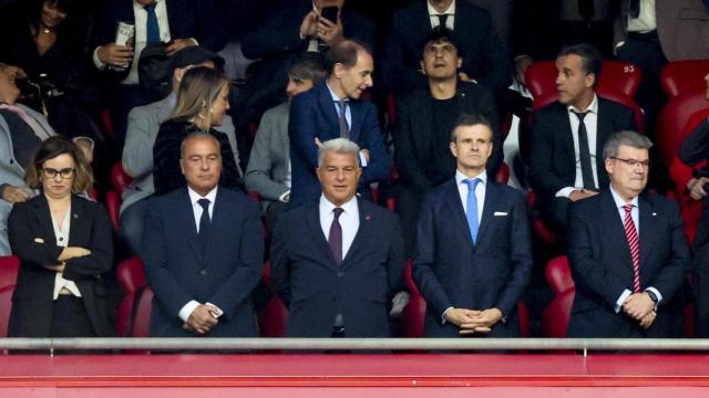 Joan Laporta, en el palco de San Mamés
