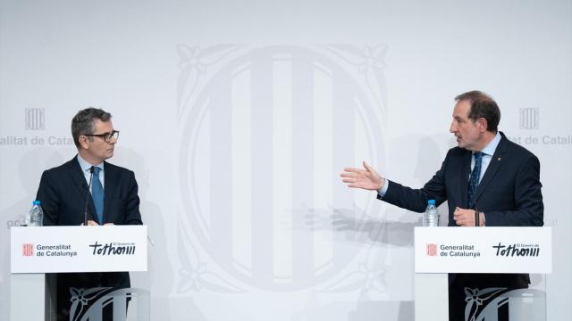 El ministro de Presidencia, Félix Bolaños, y el conseller de Justicia, Ramón Espadaler