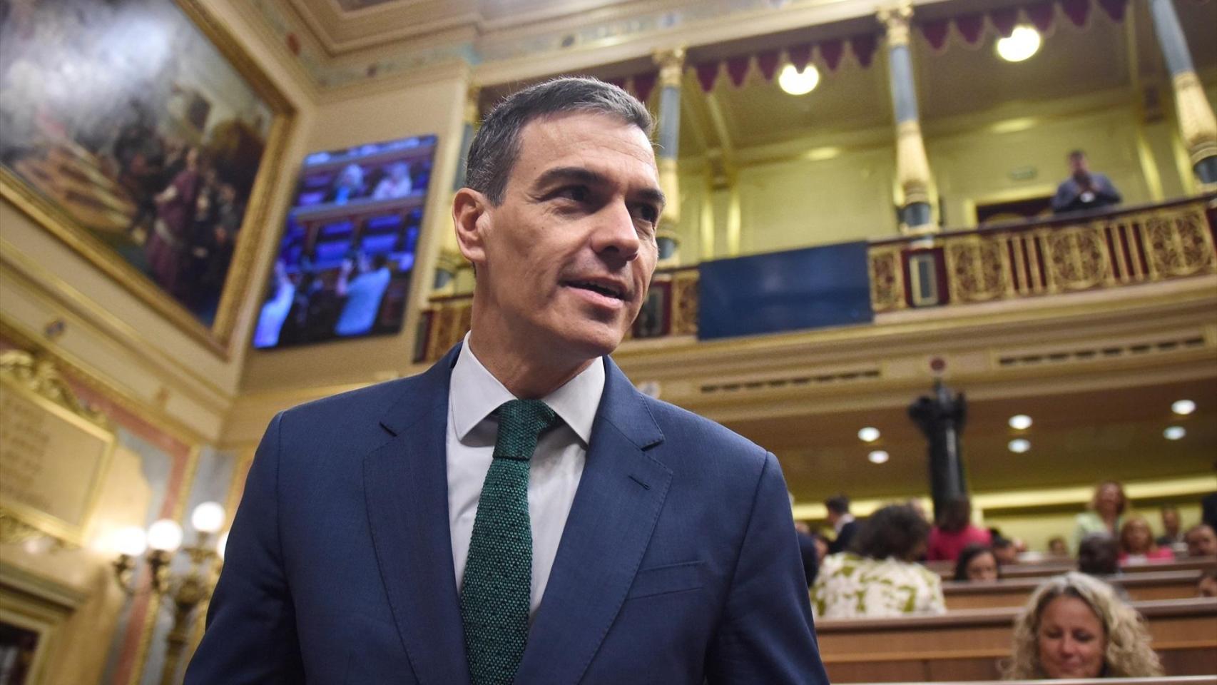 El presidente del Gobierno, Pedro Sánchez, durante una sesión en el Congreso / EP