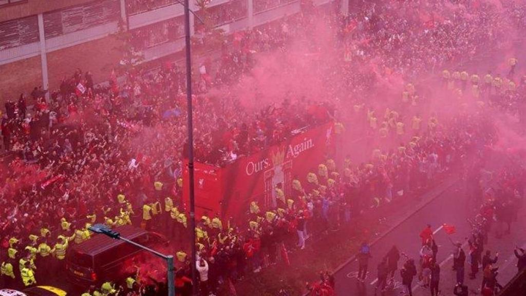 Celebración del Liverpool