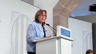 La consellera de Territorio, Vivienda y Transición Ecológica y portavoz de la Generalitat, Sílvia Paneque, en una rueda de prensa