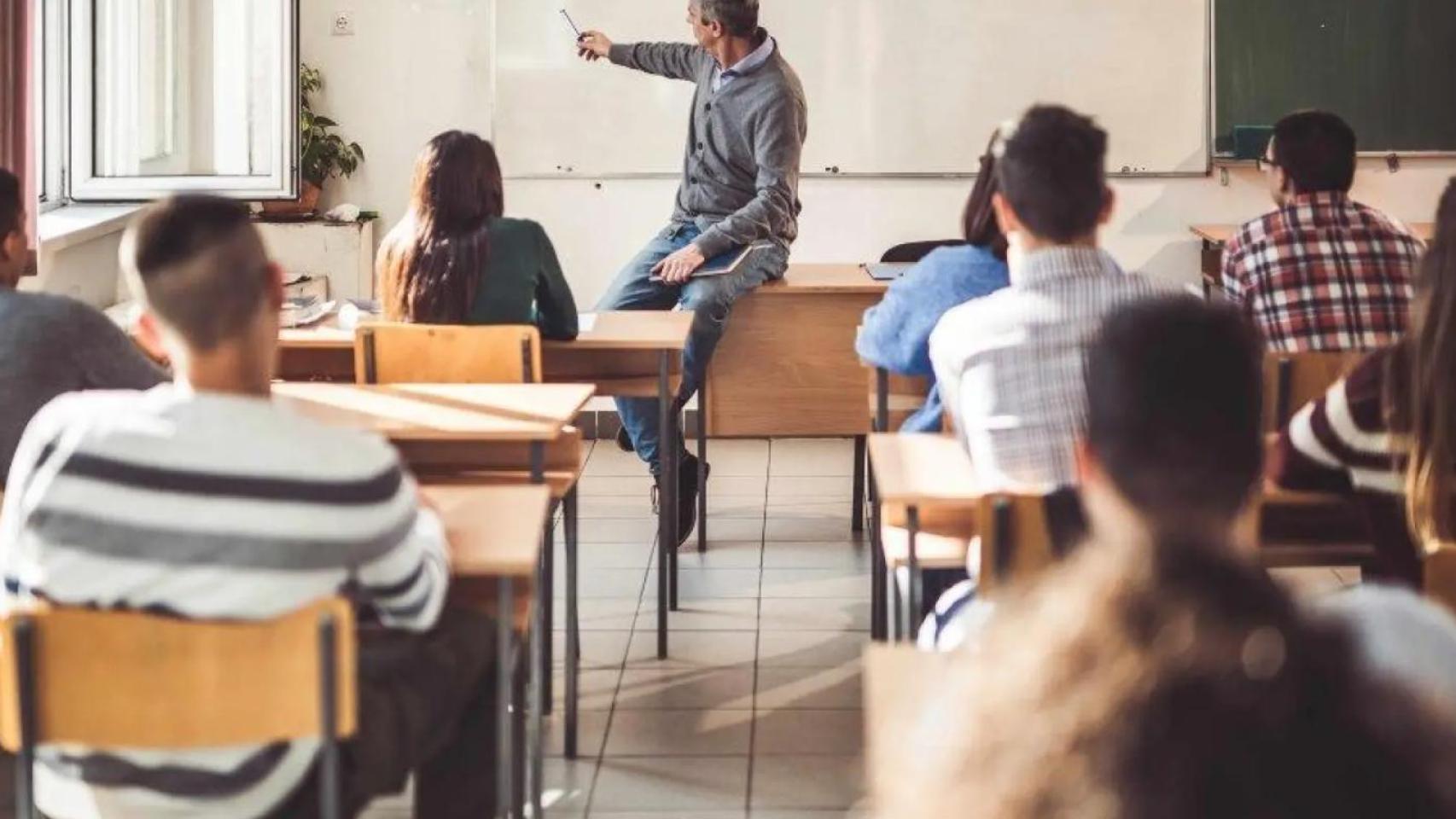 Alumnos en una escuela