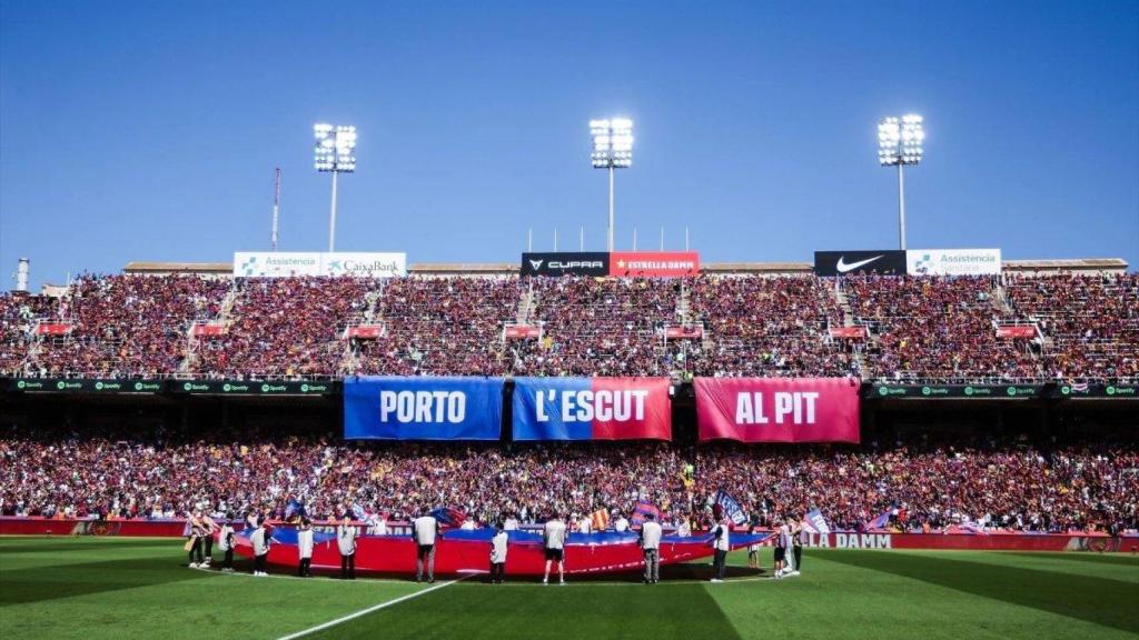 El mosaico de Montjuïc para el clásico Barça-Real Madrid