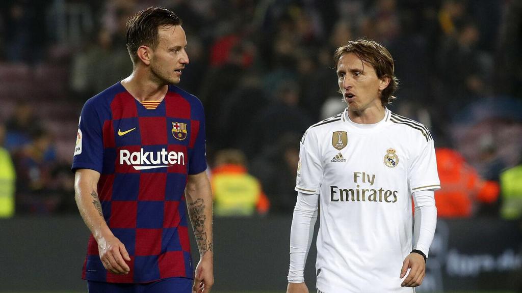 Ivan Rakitic y Luka Modric, amigos croatas y rivales en los Barça-Madrid