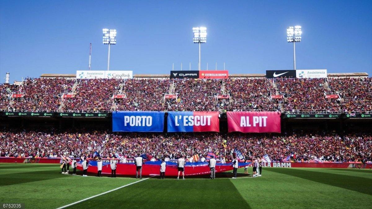 El mosaico de Montjuïc para el clásico Barça-Real Madrid