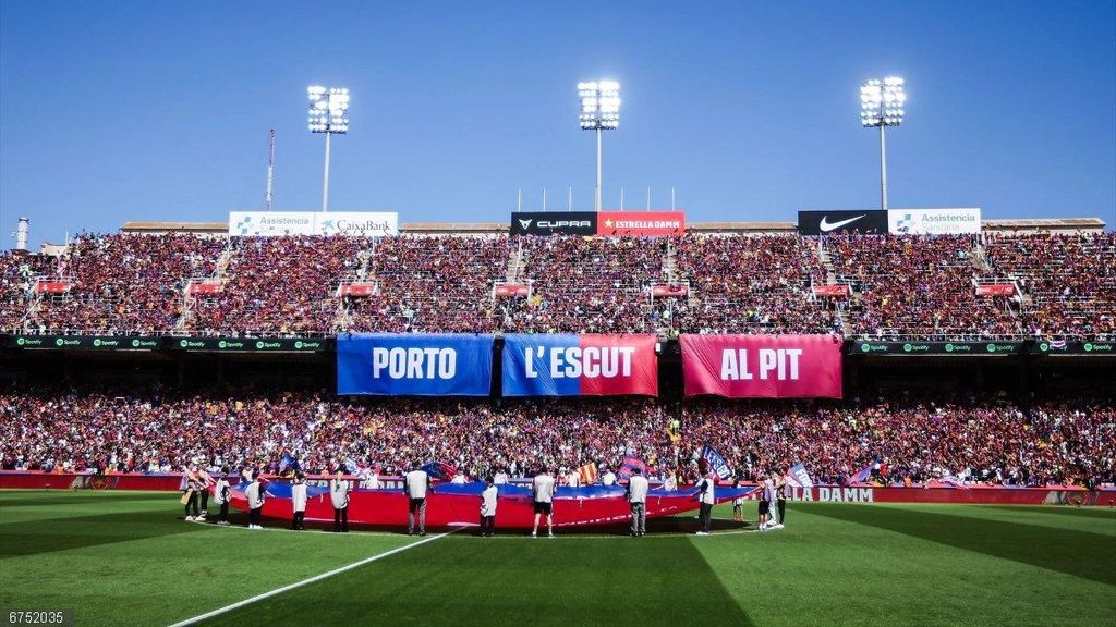 El mosaico de Montjuïc para el clásico Barça-Real Madrid
