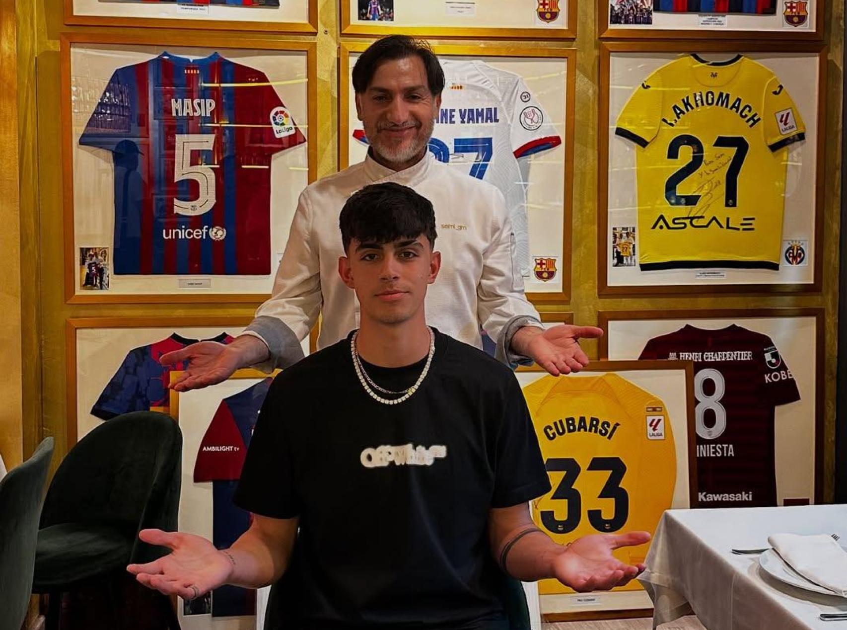 Marc Bernal con el chef del Gaudim, Semi