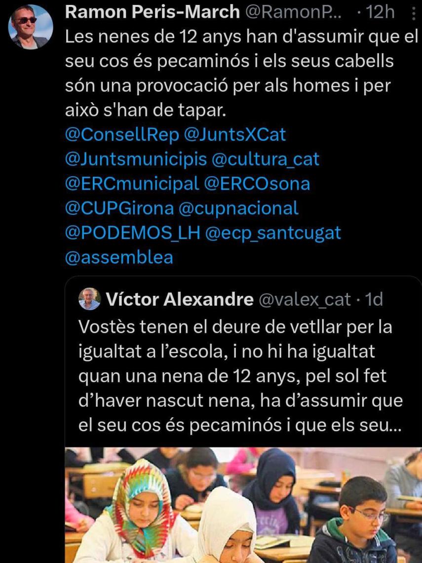 Tweet de Ramon Peris-March, Petri