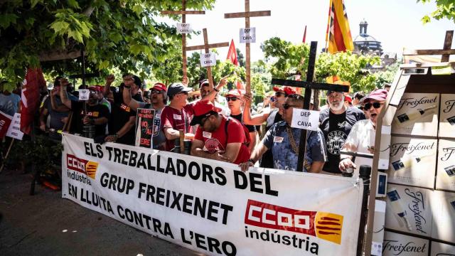 Huelga de trabajadores de Freixenet