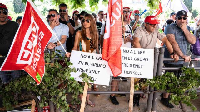 Huelga de trabajadores de Freixenet
