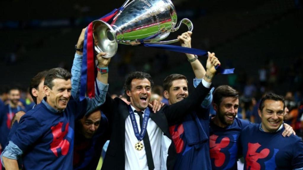Luis Enrique, campeón de la Champions con el Barça en 2015