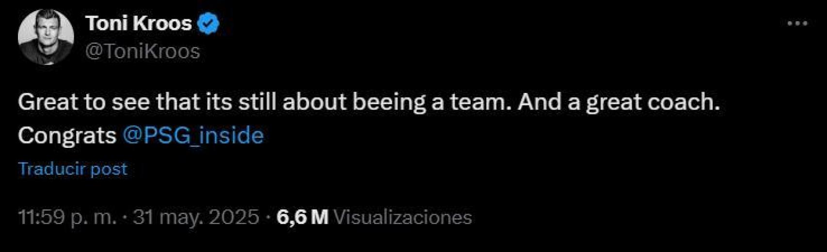 El dardo de Toni Kroos al Real Madrid en Twitter