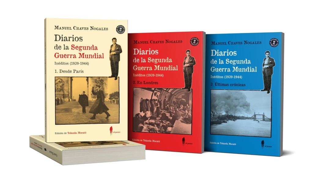 Els tres volums de les cròniques de l'exili de Chaves Nogales