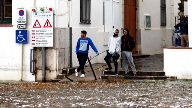 Fuertes lluvias en Cadaqués, en noviembre de 2024