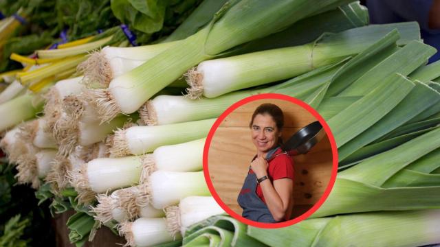 Fotomontaje Ada Parellada y puerros